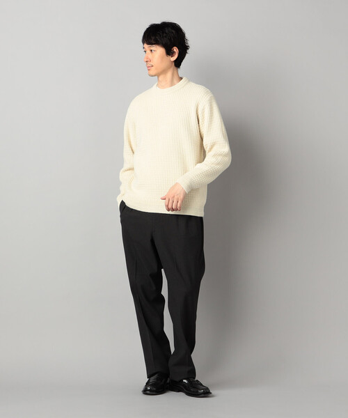 COMME CA MEN（コムサメン）の「【セットアップ対応】ソフトサーモ(R) グレンチェック 2タックパンツ（スラックス・メンズ・チャコールグレー・S/L/M）」の4枚目の写真