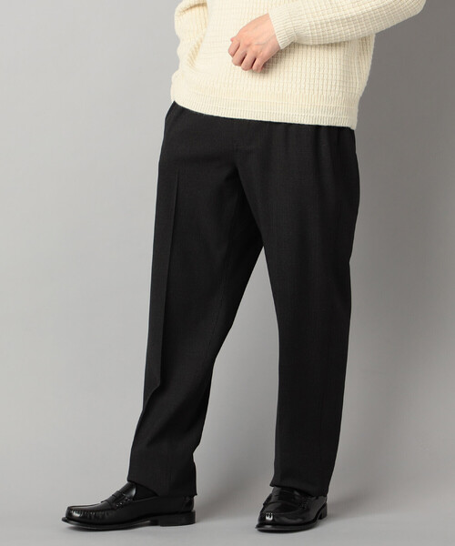 COMME CA MEN（コムサメン）の「【セットアップ対応】ソフトサーモ(R) グレンチェック 2タックパンツ（スラックス・メンズ・チャコールグレー・S/L/M）」の5枚目の写真