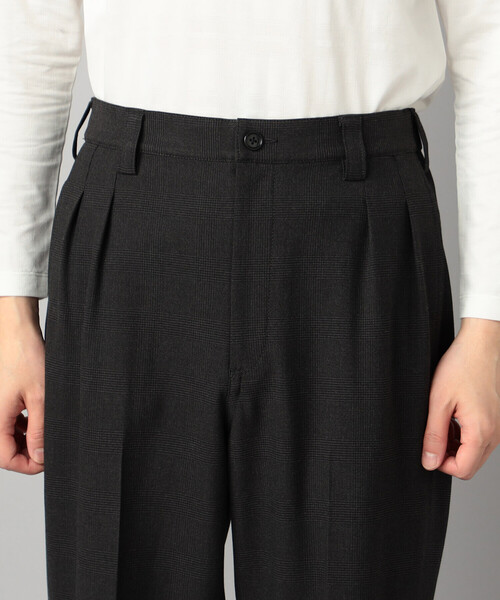 COMME CA MEN（コムサメン）の「【セットアップ対応】ソフトサーモ(R) グレンチェック 2タックパンツ（スラックス・メンズ・チャコールグレー・S/L/M）」の10枚目の写真