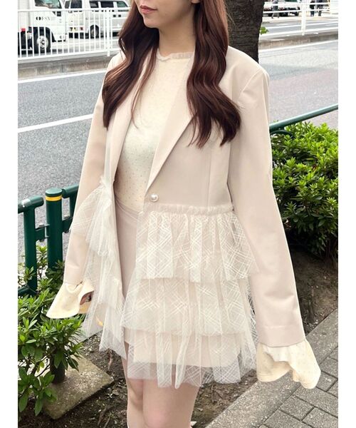 CALNAMUR（カルナムール）の「ラッププリーツショートパンツ（その他パンツ・レディース・グレー/アイボリー・FREE）」の14枚目の写真