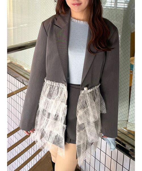 CALNAMUR（カルナムール）の「ラッププリーツショートパンツ（その他パンツ・レディース・グレー/アイボリー・FREE）」の11枚目の写真