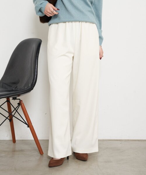 Jena espace merveilleux(ジェナ エスパスメルヴェイユ)の「【ウエストゴム】サテンナローパイピングパンツ(その他パンツ・レディース・ブラック/アイボリー/モカ・FREE)」の8枚目の写真