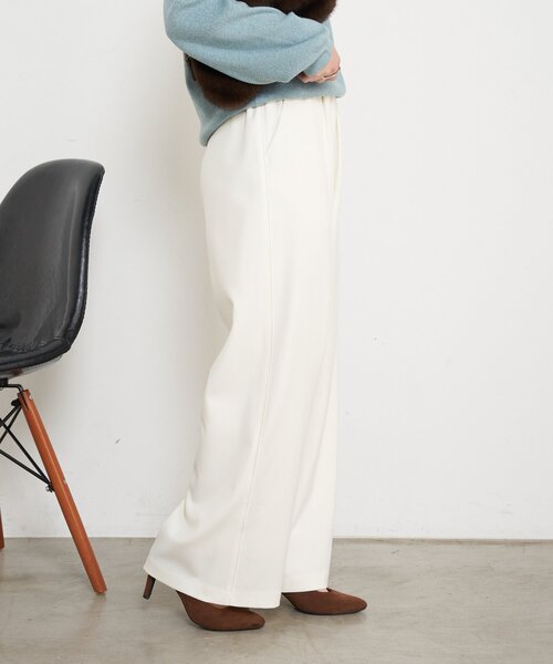 Jena espace merveilleux(ジェナ エスパスメルヴェイユ)の「【ウエストゴム】サテンナローパイピングパンツ(その他パンツ・レディース・ブラック/アイボリー/モカ・FREE)」の12枚目の写真