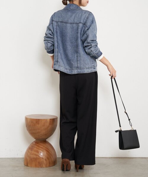 Jena espace merveilleux(ジェナ エスパスメルヴェイユ)の「【ウエストゴム】サテンナローパイピングパンツ(その他パンツ・レディース・ブラック/アイボリー/モカ・FREE)」の16枚目の写真