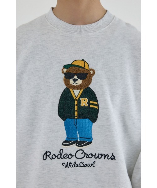 RODEO CROWNS WIDE BOWL(ロデオクラウンズワイドボウル)の「サガラベアースウェット(スウェット・メンズ・ネイビー/グレー×ホワイト/ダークグリーン・MEDIUM/LARGE)」の22枚目の写真