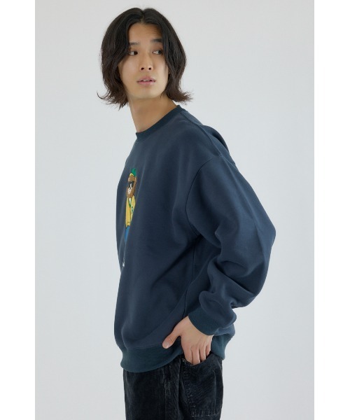 RODEO CROWNS WIDE BOWL(ロデオクラウンズワイドボウル)の「サガラベアースウェット(スウェット・メンズ・ネイビー/グレー×ホワイト/ダークグリーン・MEDIUM/LARGE)」の10枚目の写真