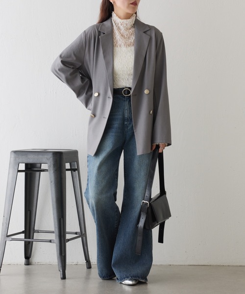 COLONY 2139（コロニートゥーワンスリーナイン）の「ストレッチレースボトルネックプルオーバー（Tシャツ/カットソー・レディース・オフホワイト/ブラック/アイボリー・FREE）」の18枚目の写真