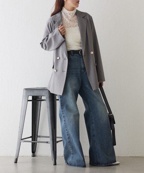 COLONY 2139（コロニートゥーワンスリーナイン）の「ストレッチレースボトルネックプルオーバー（Tシャツ/カットソー・レディース・オフホワイト/ブラック/アイボリー・FREE）」の21枚目の写真