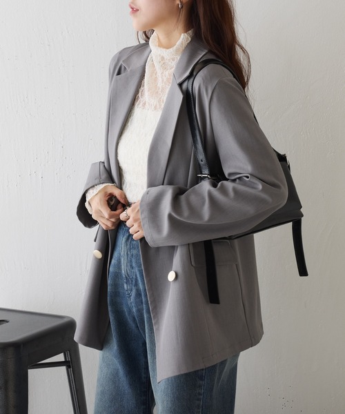 COLONY 2139（コロニートゥーワンスリーナイン）の「ストレッチレースボトルネックプルオーバー（Tシャツ/カットソー・レディース・オフホワイト/ブラック/アイボリー・FREE）」の13枚目の写真