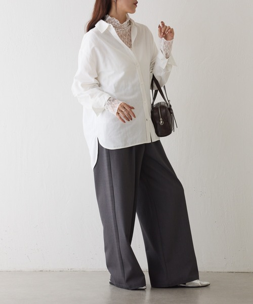 COLONY 2139（コロニートゥーワンスリーナイン）の「ストレッチレースボトルネックプルオーバー（Tシャツ/カットソー・レディース・オフホワイト/ブラック/アイボリー・FREE）」の11枚目の写真