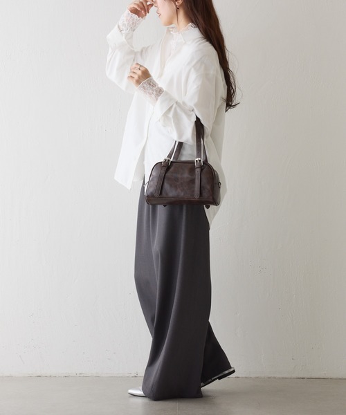 COLONY 2139（コロニートゥーワンスリーナイン）の「ストレッチレースボトルネックプルオーバー（Tシャツ/カットソー・レディース・オフホワイト/ブラック/アイボリー・FREE）」の9枚目の写真