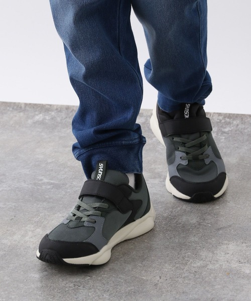 GLOBAL WORK（グローバルワーク）の「瞬足/配色スニーカ/618649（スニーカー・キッズ・オフホワイト/ブラック・22cm/21cm/20cm/19cm/18cm）」の3枚目の写真