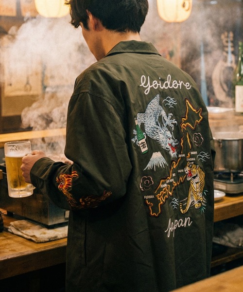 セール】【YOIDORE/酔いどれ】酔虎&酔龍スカシャツ(シャツ/ブラウス セール】【YOIDORE/酔いどれ】酔虎&酔龍スカシャツ(シャツ/ブラウス