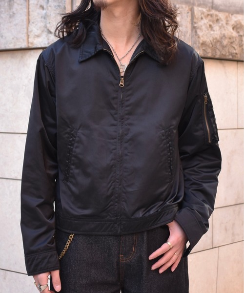 Noen(ノエン)の「ミリタリースイングトップジャケット(ミリタリージャケット・メンズ・ダークカーキ/ブラック・LARGE/MEDIUM)」の6枚目の写真