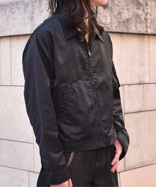 Noen(ノエン)の「ミリタリースイングトップジャケット(ミリタリージャケット・メンズ・ダークカーキ/ブラック・LARGE/MEDIUM)」の7枚目の写真