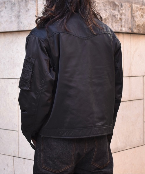 Noen(ノエン)の「ミリタリースイングトップジャケット(ミリタリージャケット・メンズ・ダークカーキ/ブラック・LARGE/MEDIUM)」の8枚目の写真