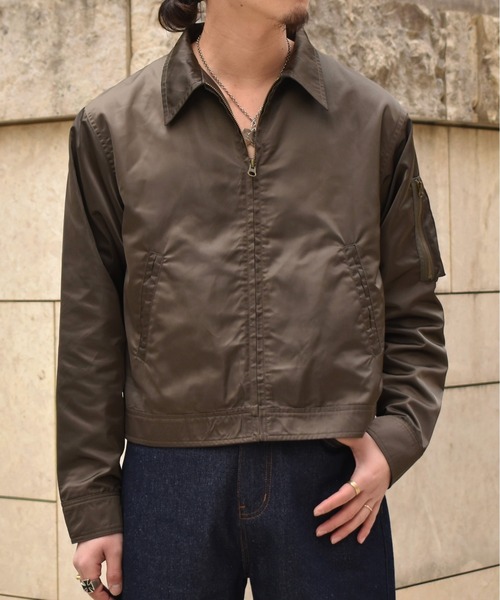 Noen(ノエン)の「ミリタリースイングトップジャケット(ミリタリージャケット・メンズ・ダークカーキ/ブラック・LARGE/MEDIUM)」の9枚目の写真