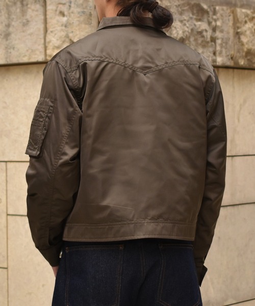 Noen(ノエン)の「ミリタリースイングトップジャケット(ミリタリージャケット・メンズ・ダークカーキ/ブラック・LARGE/MEDIUM)」の11枚目の写真