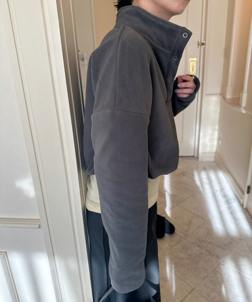 EDIT. FOR LULU（エディットフォールル）の「【SKIN for LULU】fleece top（Tシャツ/カットソー・レディース・ベージュ/チャコールグレー・FREE）」の6枚目の写真