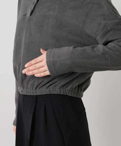 EDIT. FOR LULU（エディットフォールル）の「【SKIN for LULU】fleece top（Tシャツ/カットソー・レディース・ベージュ/チャコールグレー・FREE）」の18枚目の写真