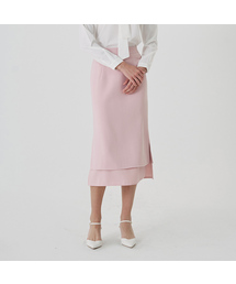 VISITINNEWYORK（ビジットインニューヨーク）の「レイヤードスリットスカート(VBASRF1)（スカート）」