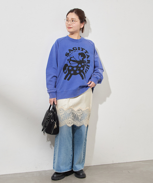 JOURNAL STANDARD（ジャーナルスタンダード）の「【GOODWEAR/グッドウェア】SAGITARIUS SWEAT（スウェット・レディース・ブルー系その他・MEDIUM）」の3枚目の写真
