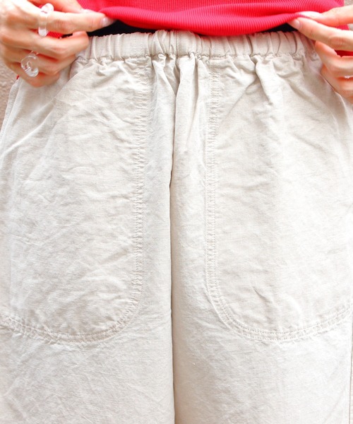 DANTON(ダントン)の「DANTON/ダントン コットンリネンイージーパンツ COTTON LINEN EASY PANTS JD-2540 WEL(その他パンツ・レディース・ナチュラル/ブラック/チャコールグレー・36)」の12枚目の写真
