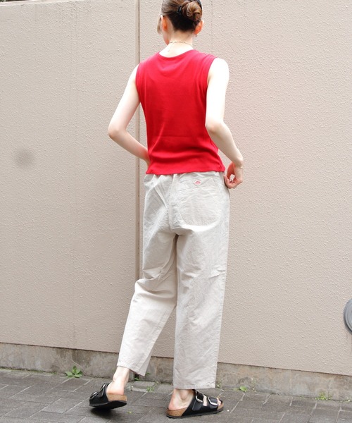 DANTON(ダントン)の「DANTON/ダントン コットンリネンイージーパンツ COTTON LINEN EASY PANTS JD-2540 WEL(その他パンツ・レディース・ナチュラル/ブラック/チャコールグレー・36)」の6枚目の写真