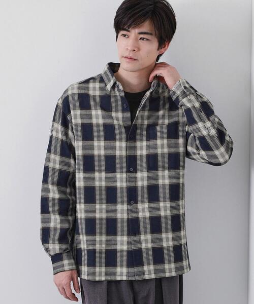 THE SHOP TK （ザ ショップ ティーケー ）の「先染めチェック長袖シャツ（シャツ/ブラウス・メンズ・ホワイト系4/ネイビー系1・02/03/04）」の2枚目の写真