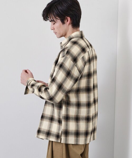 THE SHOP TK （ザ ショップ ティーケー ）の「先染めチェック長袖シャツ（シャツ/ブラウス・メンズ・ホワイト系4/ネイビー系1・02/03/04）」の3枚目の写真