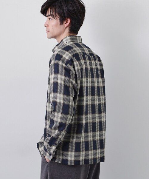 THE SHOP TK （ザ ショップ ティーケー ）の「先染めチェック長袖シャツ（シャツ/ブラウス・メンズ・ホワイト系4/ネイビー系1・02/03/04）」の7枚目の写真
