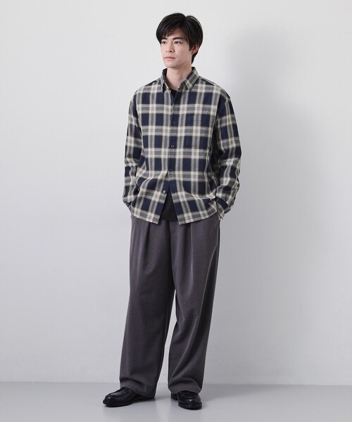 THE SHOP TK （ザ ショップ ティーケー ）の「先染めチェック長袖シャツ（シャツ/ブラウス・メンズ・ホワイト系4/ネイビー系1・02/03/04）」の9枚目の写真