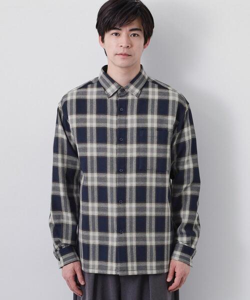 THE SHOP TK （ザ ショップ ティーケー ）の「先染めチェック長袖シャツ（シャツ/ブラウス・メンズ・ホワイト系4/ネイビー系1・02/03/04）」の11枚目の写真