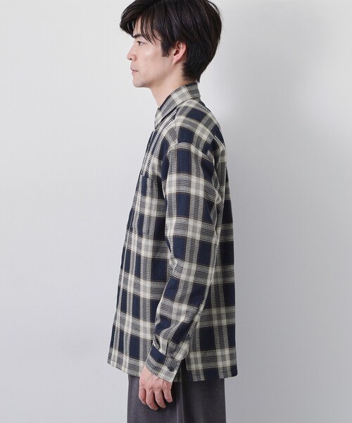 THE SHOP TK （ザ ショップ ティーケー ）の「先染めチェック長袖シャツ（シャツ/ブラウス・メンズ・ホワイト系4/ネイビー系1・02/03/04）」の12枚目の写真