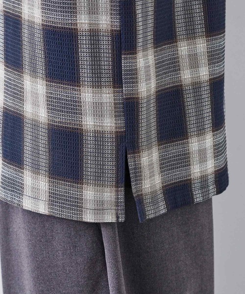 THE SHOP TK （ザ ショップ ティーケー ）の「先染めチェック長袖シャツ（シャツ/ブラウス・メンズ・ホワイト系4/ネイビー系1・02/03/04）」の17枚目の写真