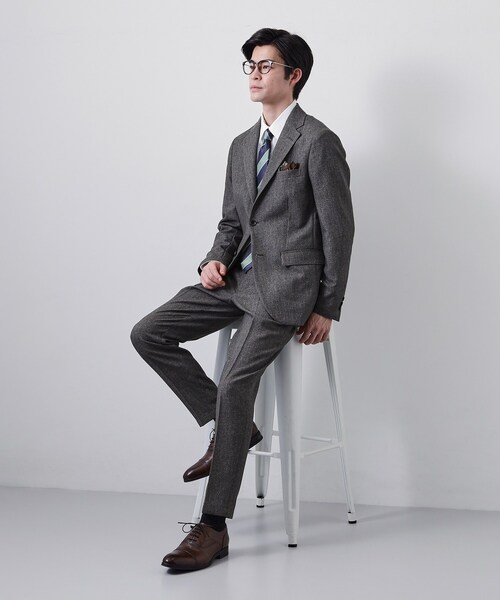 THE SHOP TK （ザ ショップ ティーケー ）の「【セットアップ可／洗濯機OK】AVANT AIR メッシュジャケット（テーラードジャケット・メンズ・ネイビー/ブラック/グレー・02/04/01/03）」の16枚目の写真