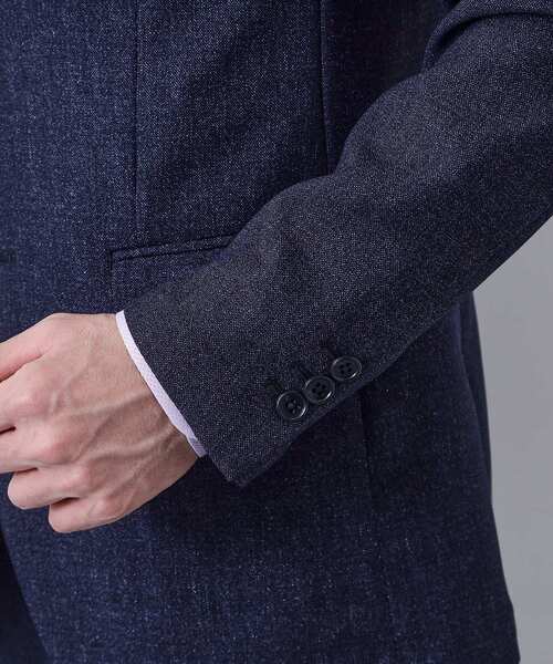 THE SHOP TK （ザ ショップ ティーケー ）の「【セットアップ可／洗濯機OK】AVANT AIR メッシュジャケット（テーラードジャケット・メンズ・ネイビー/ブラック/グレー・02/04/01/03）」の6枚目の写真