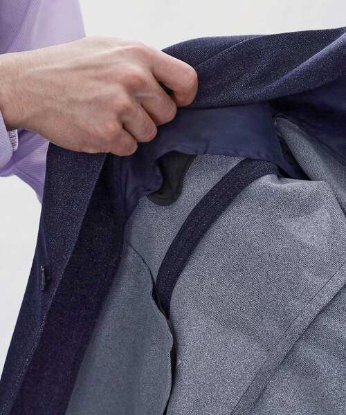 THE SHOP TK （ザ ショップ ティーケー ）の「【セットアップ可／洗濯機OK】AVANT AIR メッシュジャケット（テーラードジャケット・メンズ・ネイビー/ブラック/グレー・02/04/01/03）」の11枚目の写真