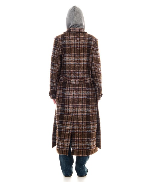 BEEDEN(ビーデン)の「BOXY DOUBLE LONG COAT(トレンチコート・レディース・ブラック/マルチ・FREE)」の17枚目の写真