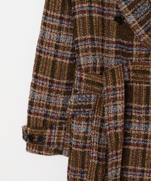BEEDEN(ビーデン)の「BOXY DOUBLE LONG COAT(トレンチコート・レディース・ブラック/マルチ・FREE)」の22枚目の写真