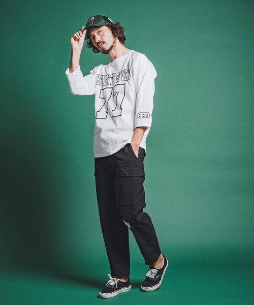 seventy seven（セブンティセブン）の「mp14502-slim cargo pants カーゴパンツ(7726S060)（カーゴパンツ・メンズ・グリーン系その他/ベージュ/ブラック・L/M/S）」の21枚目の写真