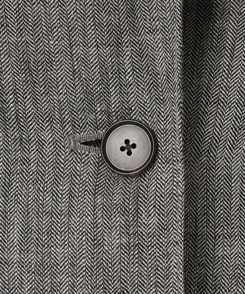 Spick & Span（スピックアンドスパン）の「エアリーリネン1Bジャケット（テーラードジャケット・レディース・マルチ/アイボリー/チャコールグレー・38/36）」の9枚目の写真