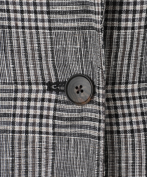 Spick & Span（スピックアンドスパン）の「エアリーリネン1Bジャケット（テーラードジャケット・レディース・マルチ/アイボリー/チャコールグレー・38/36）」の15枚目の写真