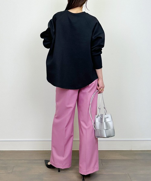 LUGIVA(ルギヴァ)の「【セットアップ可能】ポンチサイドファスナーロゴプルオーバー(Tシャツ/カットソー・レディース・オフホワイト/ブラック・M)」の7枚目の写真