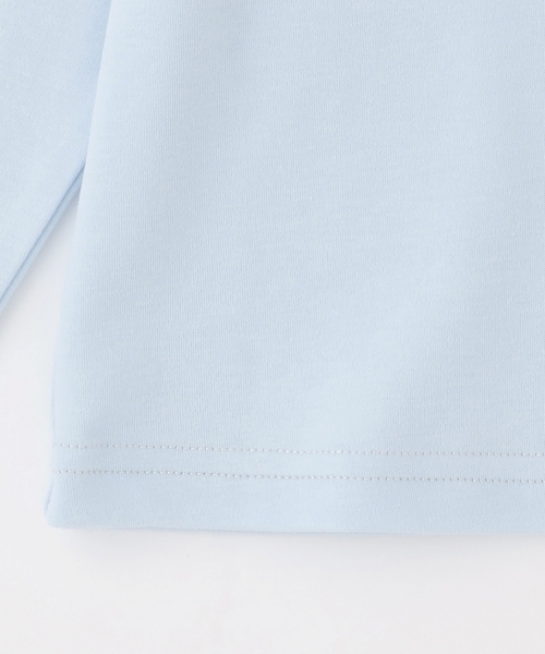 mezzo piano（メゾピアノ）の「ラインストーンロゴ　長袖Tシャツ（Tシャツ/カットソー・キッズ・オフホワイト/サックスブルー・120cm/140cm/130cm）」の7枚目の写真