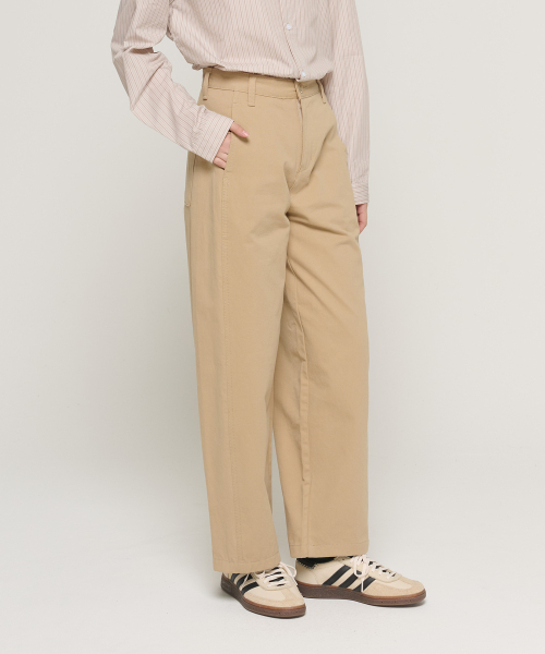 CARGOBROS FOR WOMAN(カーゴブロスフォーウィメン)の「カーブドステッチバイオコットンパンツ(ベージュ)(その他パンツ・レディース・その他・SMALL/MEDIUM/LARGE)」の4枚目の写真