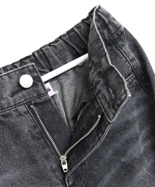 ANAP GｉRL（アナップガール）の「サイドプリントバレルデニムパンツ（その他パンツ・キッズ・ブルー/ブラック・XS/M/S）」の6枚目の写真