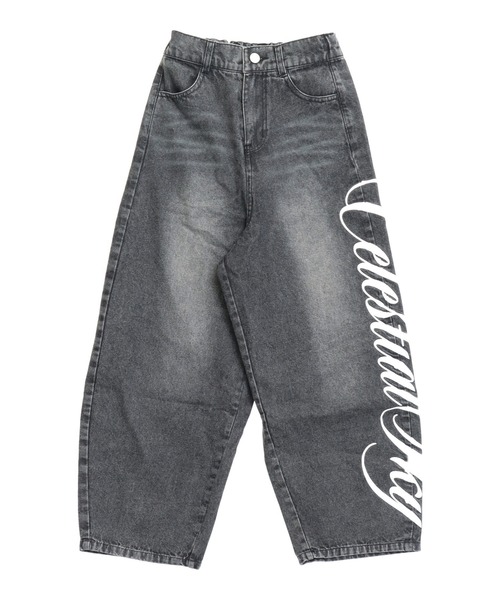 ANAP GｉRL（アナップガール）の「サイドプリントバレルデニムパンツ（その他パンツ・キッズ・ブルー/ブラック・XS/M/S）」の19枚目の写真