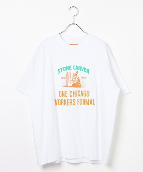 UNIVERSAL OVERALL(ユニバーサルオーバーオール)の「UNIVERSAL OVERALL/グラフィックTシャツ/一部店舗限定/635131(Tシャツ/カットソー・メンズ・ホワイト/ブラック・LARGE/X-LARGE/MEDIUM)」の14枚目の写真