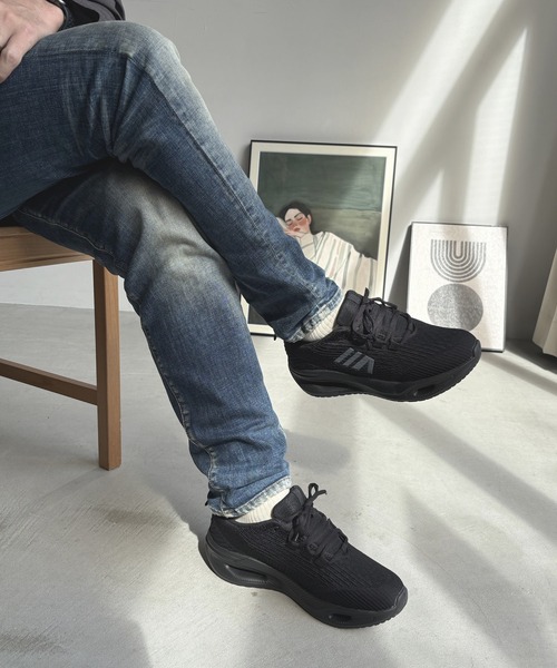 LUGG NAGG(ラグナグ)の「【G-re】幅広ふわふわランニングシューズ【衝撃吸収】(スニーカー・メンズ・ブラック/グレー/ブルー・25.0cm/25.5cm/26.0cm/26.5cm/27.0cm)」の7枚目の写真